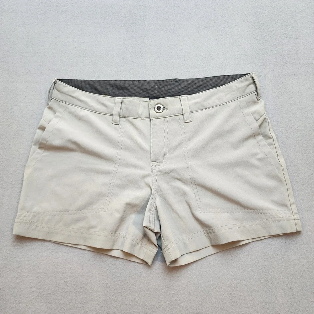 Patagonia Women's Hiking Trail Shorts Beige Outdoor Nylon Spandex Size 2
